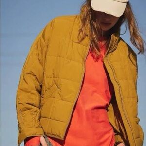 Free People Mustard Peppa Puffer Jacket